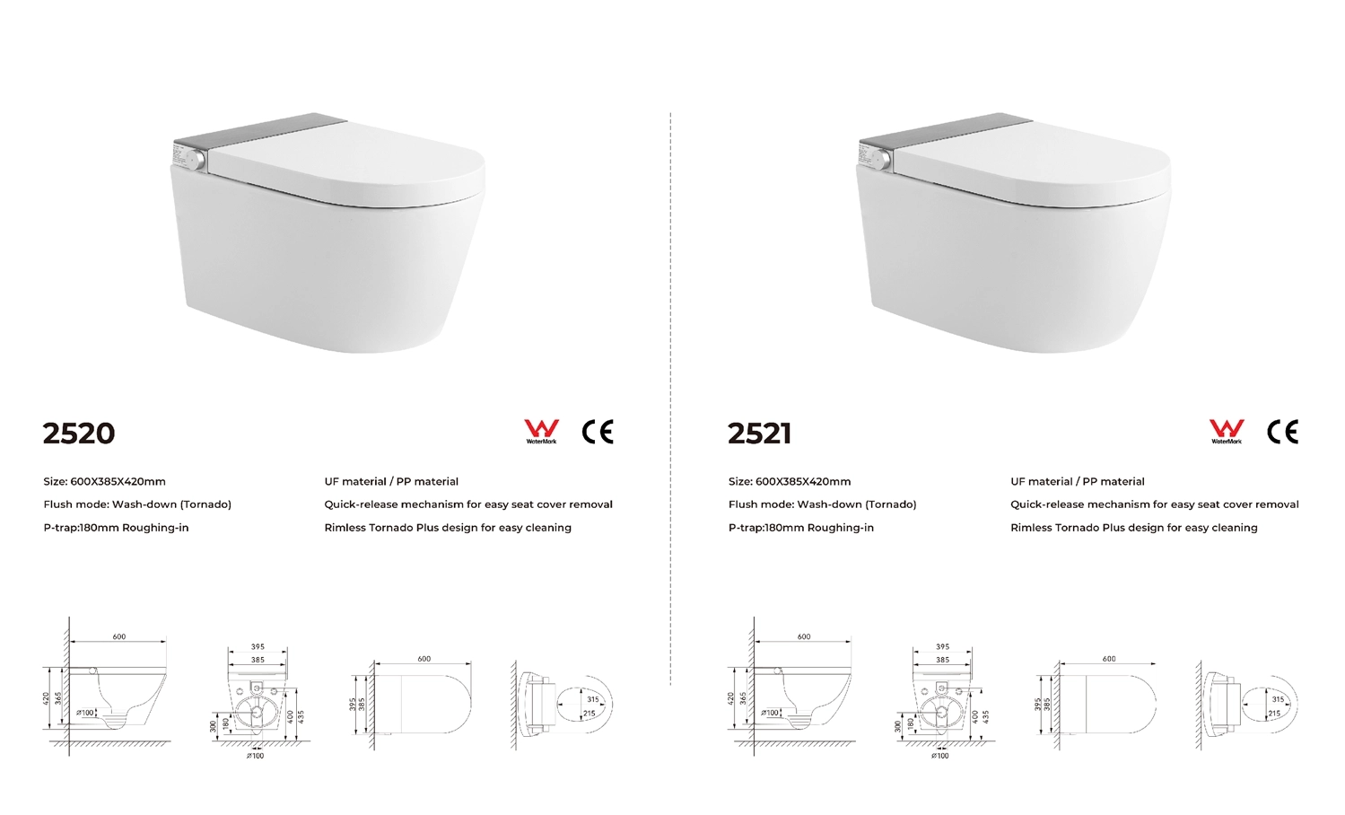 Morden Tankless Smart Toilet Großhandel, Energieeffiziente intelligente Toilette Hersteller (6)