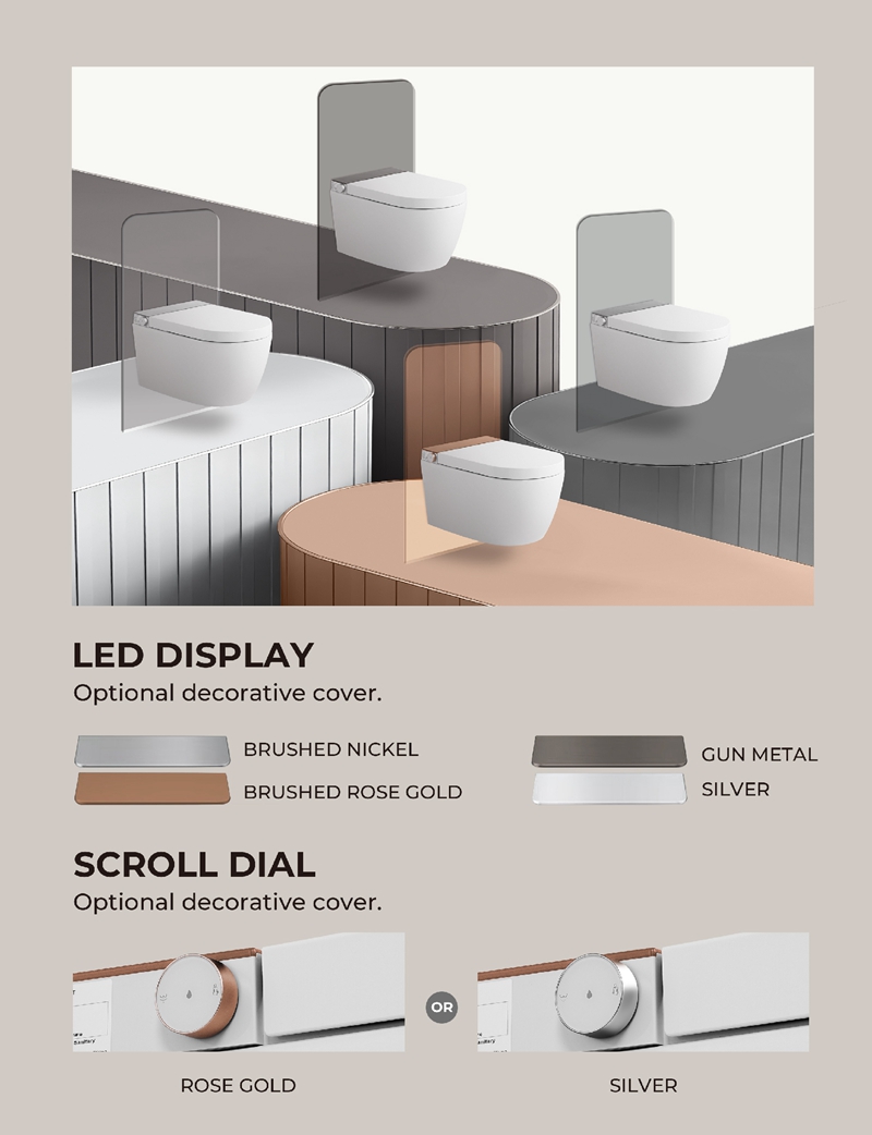custom wall hung tankless smart toilet solution