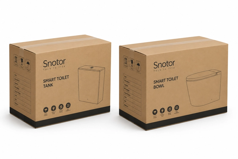 two-piece smart toilet packaging